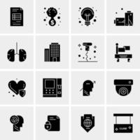 16 iconos de negocios universales vector ilustración de icono creativo para usar en proyectos relacionados con la web y dispositivos móviles