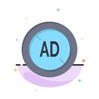 Ad Blocker Ad Blocker Digital Abstract Flat Color Icon Template vector