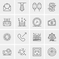 16 Universal Business Icons Vector Creative Icon Illustration to use in web and Mobile Related project