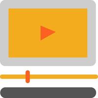 Video Player Audio Mp3 Mp4  Flat Color Icon Vector icon banner Template