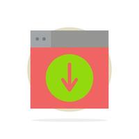 Web Design download down application Abstract Circle Background Flat color Icon vector