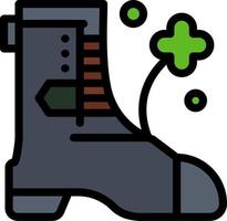 Shoes Boot Ireland  Flat Color Icon Vector icon banner Template