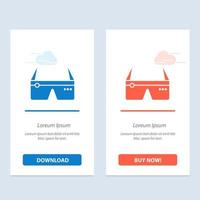 Computer Computing Digital Glasses Google  Blue and Red Download and Buy Now web Widget Card Template vector