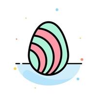 Egg Easter Nature Spring Abstract Flat Color Icon Template vector