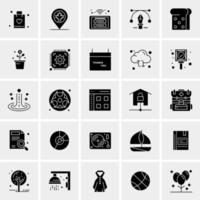 25 iconos de negocios universales vector ilustración de icono creativo para usar en proyectos relacionados con la web y dispositivos móviles