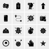 16 iconos de negocios universales vector ilustración de icono creativo para usar en proyectos relacionados con la web y dispositivos móviles