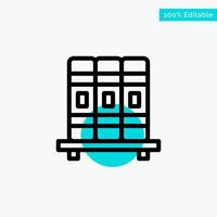 Cupboard Education Studies turquoise highlight circle point Vector icon