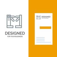 Access Control Turnstiles Underground Grey Logo Design and Business Card Template vector