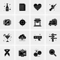 16 Universal Business Icons Vector Creative Icon Illustration to use in web and Mobile Related project