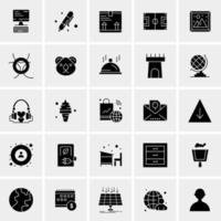 25 iconos de negocios universales vector ilustración de icono creativo para usar en proyectos relacionados con la web y dispositivos móviles