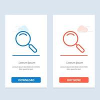 General Magnifier Magnify Search  Blue and Red Download and Buy Now web Widget Card Template vector