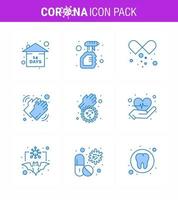 Coronavirus 2019nCoV Covid19 Prevention icon set care washing virus medical open capsule viral coronavirus 2019nov disease Vector Design Elements