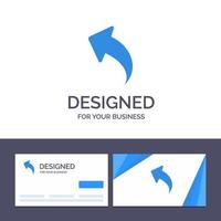 Creative Business Card and Logo template Arrow Up Back Vector Illustration
