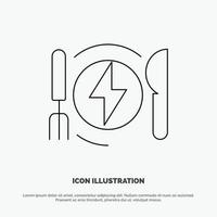 Consumption Energy Dinner Hotel Line Icon Vector