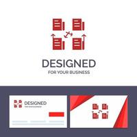 Creative Business Card and Logo template Exchange File Folder Data Privacy Vector Illustration