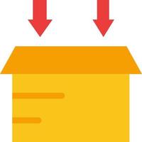 Box Logistic Open  Flat Color Icon Vector icon banner Template