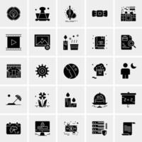 25 iconos de negocios universales vector ilustración de icono creativo para usar en proyectos relacionados con la web y dispositivos móviles