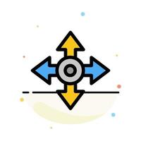 Arrow Map Location Navigation Abstract Flat Color Icon Template vector