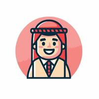 vintage people in the office illustration in flat cartoon icon style vector