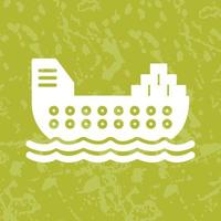 Cargo Ship Vector Icon