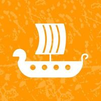 Viking Ship Vector Icon