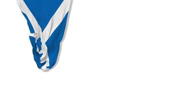 Scotland Hanging Fabric Flag Waving in Wind 3D Rendering, Independence Day, National Day, Chroma Key, Luma Matte Selection of Flag video