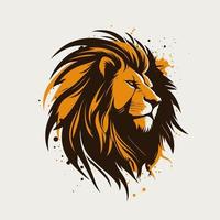 símbolo del logotipo del león de la cabeza del león - elemento elegante del logotipo del juego para la marca - símbolos abstractos vector