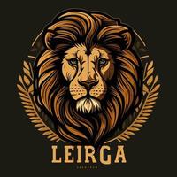 símbolo del logotipo del león de la cabeza del león - elemento elegante del logotipo del juego para la marca - símbolos abstractos vector