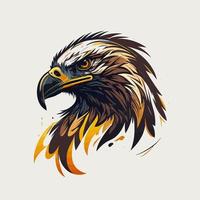 Eagle Head Eagle Logo Symbol - Gaming Logo Elegant Element for Brand - Eagle Abstract Symbols vector