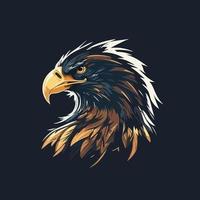 Eagle Head Eagle Logo Symbol - Gaming Logo Elegant Element for Brand - Eagle Abstract Symbols vector