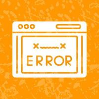 icono de vector de código de error