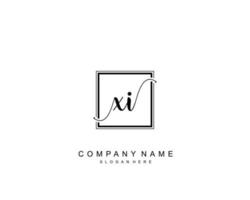 Initial XI beauty monogram and elegant logo design, handwriting logo of initial signature, wedding, fashion, floral and botanical with creative template. vector