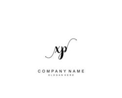 Initial XP beauty monogram and elegant logo design, handwriting logo of initial signature, wedding, fashion, floral and botanical with creative template. vector