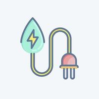 Icon Water Energy. related to Environment symbol. doodle style. simple illustration. conservation. earth. clean vector