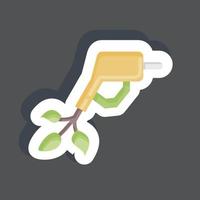 Sticker Biofuel. related to Environment symbol. simple illustration. conservation. earth. clean vector