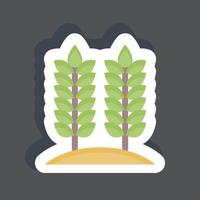 Sticker Agriculture. related to Environment symbol. simple illustration. conservation. earth. clean vector