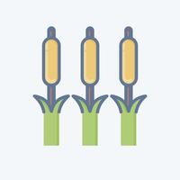 Icon Reeds. related to Environment symbol. doodle style. simple illustration. conservation. earth. clean vector