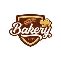 plantilla de vector de diseño de logotipo de panadería retro vintage