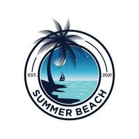 Summer Beach Logo Vector Illustration