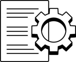 administración proyecto desarrollo configuración documento negocio dinero financiero semisólido en blanco y negro vector