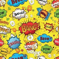 Comic speech bubbles seamless pattern vector