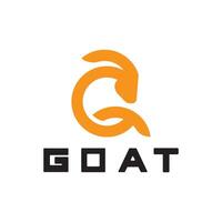 Letter G Goat Head Logo-Vector illustration vector