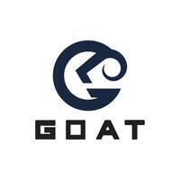 Letter G Goat Head Logo-Vector illustration vector