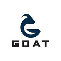 Letter G Goat Head Logo-Vector illustration vector