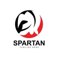 Spartan Logo, War Helmet Suit Vector, Barbarian Armor Icon, Viking, Gym Fit Design, Fitness vector