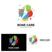 Bone Care Logo, Body Health Vector, Design For Bone Health, Pharmacy, Hospital, Health Product Brand vector