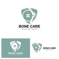 Bone Care Logo, Body Health Vector, Design For Bone Health, Pharmacy, Hospital, Health Product Brand vector