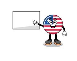 liberia flag illustration doing a presentation vector