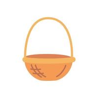 Vector illustration of a wicker basket.