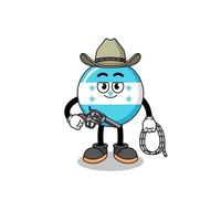 Character mascot of honduras flag as a cowboy vector